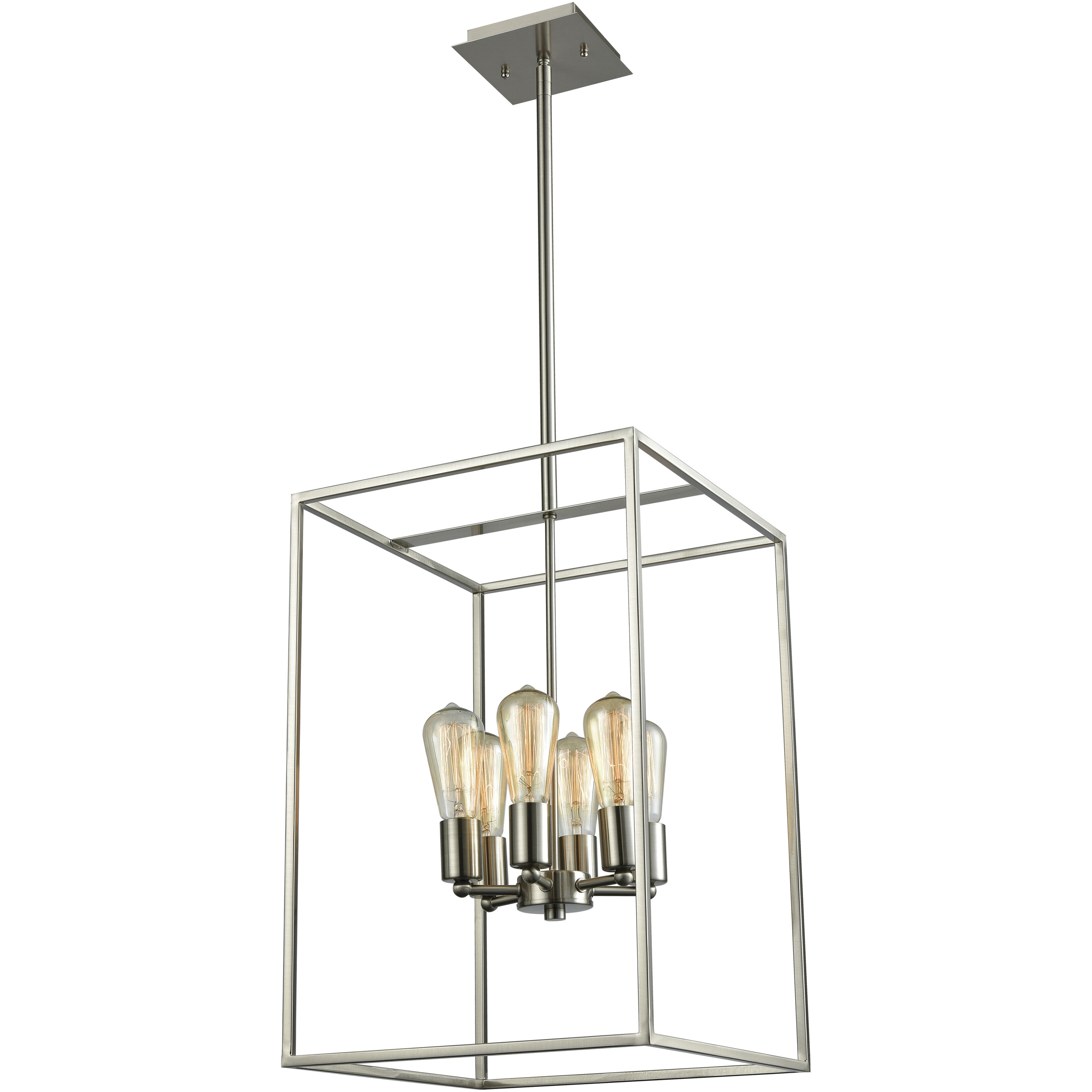 Williamsport 6 Light 14 inch Brushed Nickel Chandelier Ceiling Light