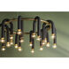 Whit 20 Light 29 inch Aged Brass/Black Chandelier Ceiling Light