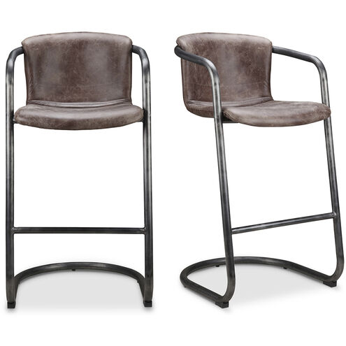 Freeman 40 inch Brown Barstool, Set of 2