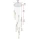 Aurora 9 Light 24 inch Chrome Chandelier Ceiling Light