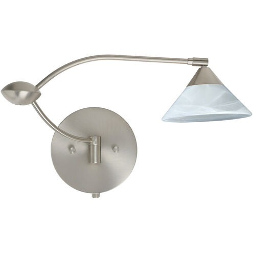 Kona 1WU 21 inch 50 watt Satin Nickel Swing Arm Sconce Wall Light