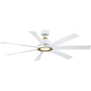 Breece 60 inch Matte White Indoor/Outdoor Ceiling Fan
