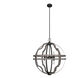 Stone Creek 8 Light 25.5 inch Noble Bronze and White Washed Oak Pendant Ceiling Light