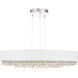Eclyptix LED LED 28.8 inch Polished Stainless Steel Pendant Ceiling Light in White, Wavy Layout, Wavy Layout