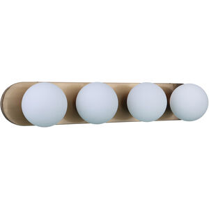 Dotti 4 Light 32 inch Satin Brass Vanity Light Wall Light