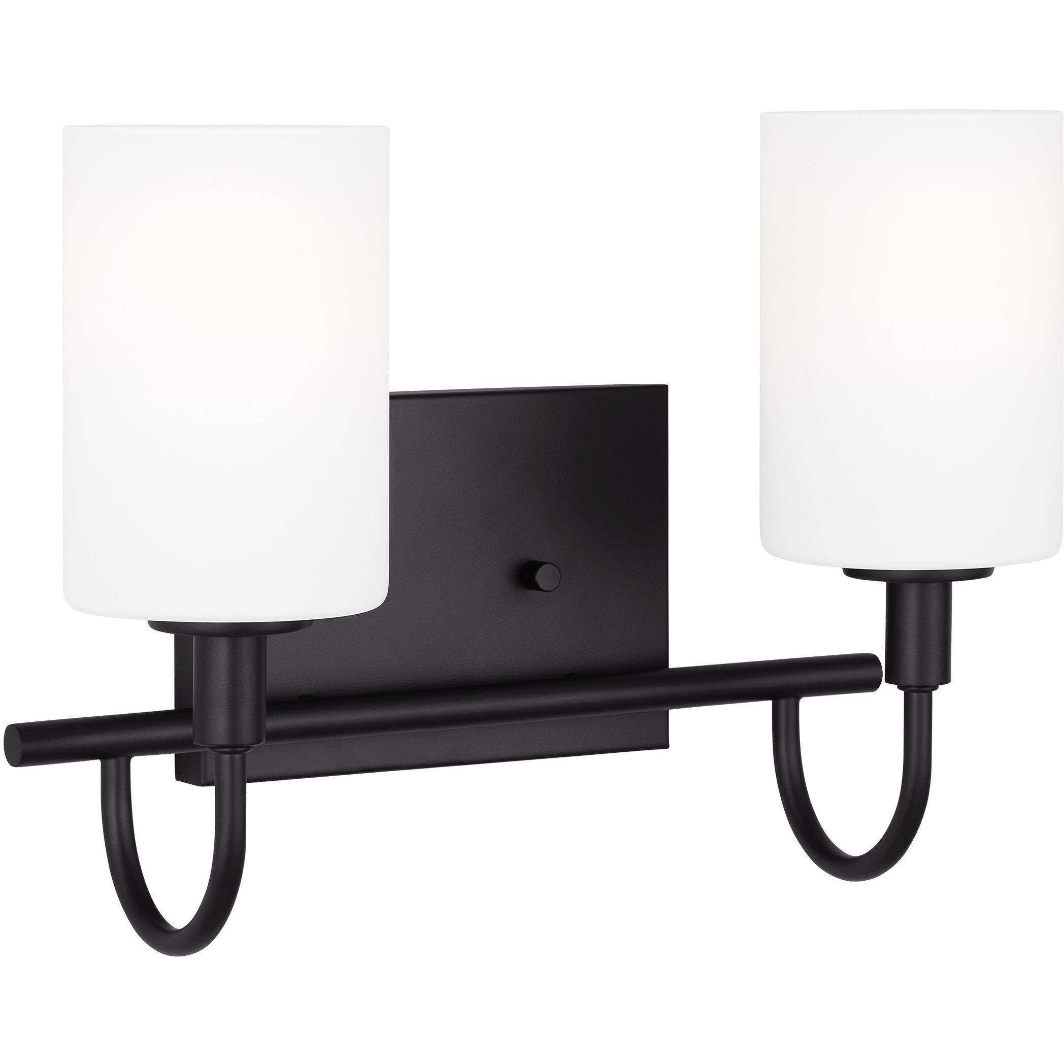 Oak Moore 2 Light 13.88 inch Midnight Black Bath Vanity Wall Light