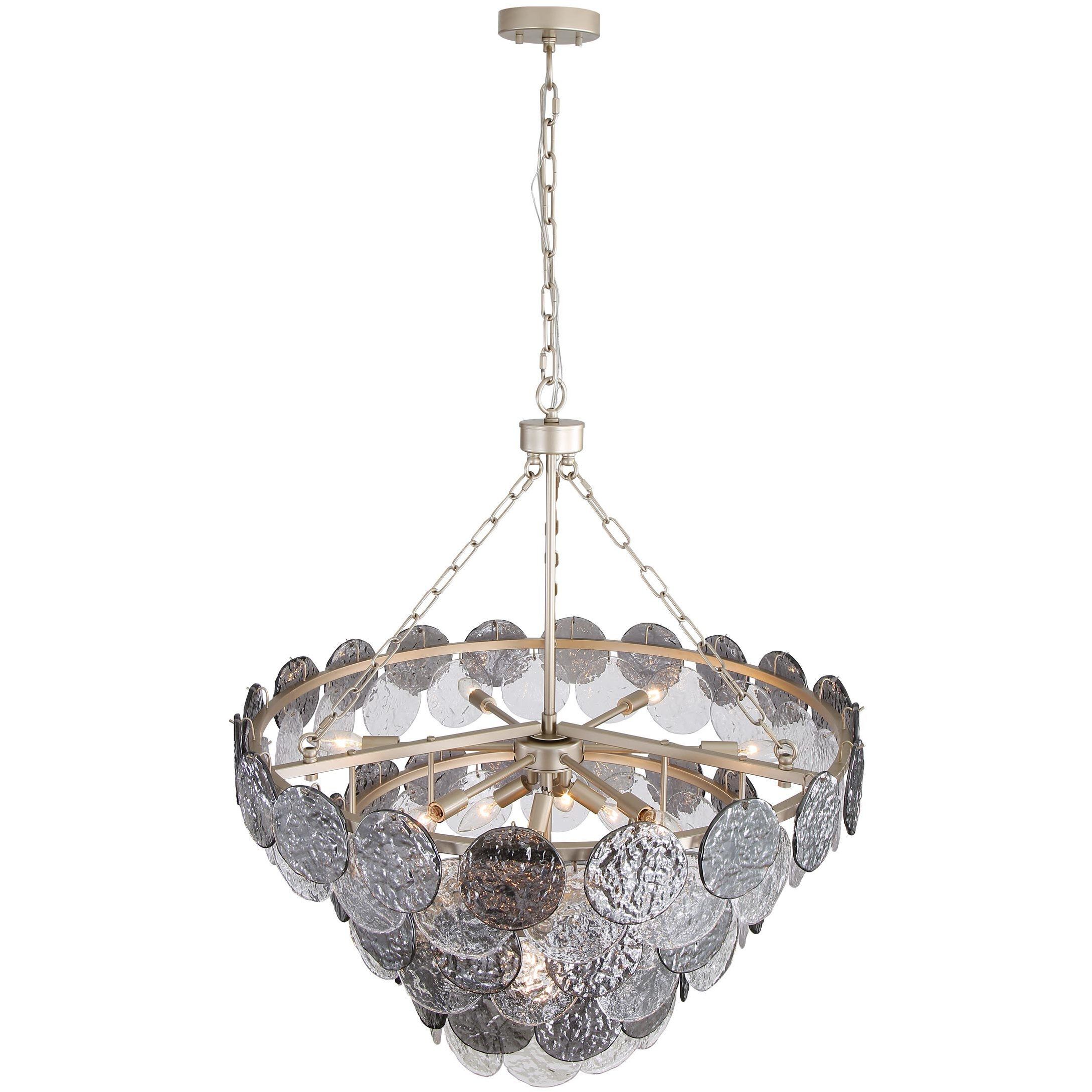 Yep Cascada Pendant Ceiling Light in Smoke Plated Glass, 3 Tier