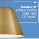 Madi LED 16 inch Lacquered Brass Pendant Ceiling Light