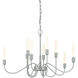 Lisse 10 Light 28.3 inch Vintage Platinum Chandelier Ceiling Light