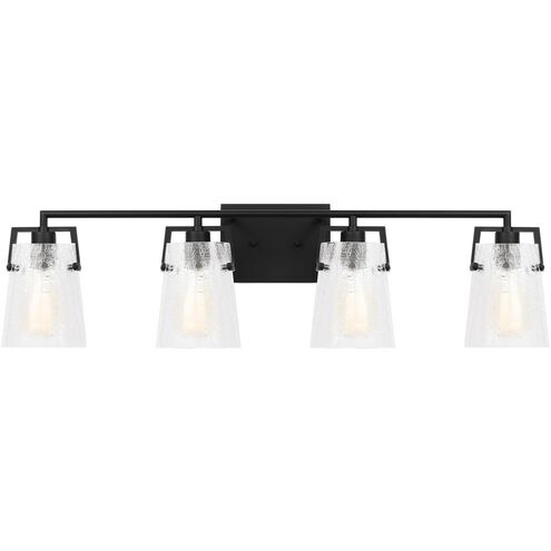Drew & Jonathan Crofton 4 Light 33.38 inch Midnight Black Vanity Light Wall Light