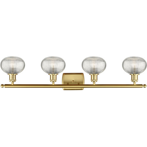 Ballston Ithaca 4 Light 36 inch Satin Gold Bath Vanity Light Wall Light