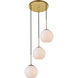 Baxter 3 Light 18 inch Brass Pendant Ceiling Light