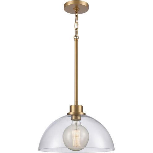 Julian 1 Light 14 inch Brushed Gold Pendant Ceiling Light