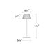 Pleat 14.75 inch 2 watt White Rechargeable Table Lamp Portable Light