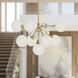 Alora Mood Celia 9 Light 30.25 inch Brushed Gold/Opal Glass Chandelier Ceiling Light