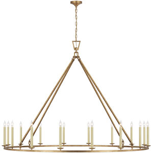 Chapman & Myers Darlana6 LED 73 inch Gilded Iron Single Ring Chandelier Ceiling Light, Grande