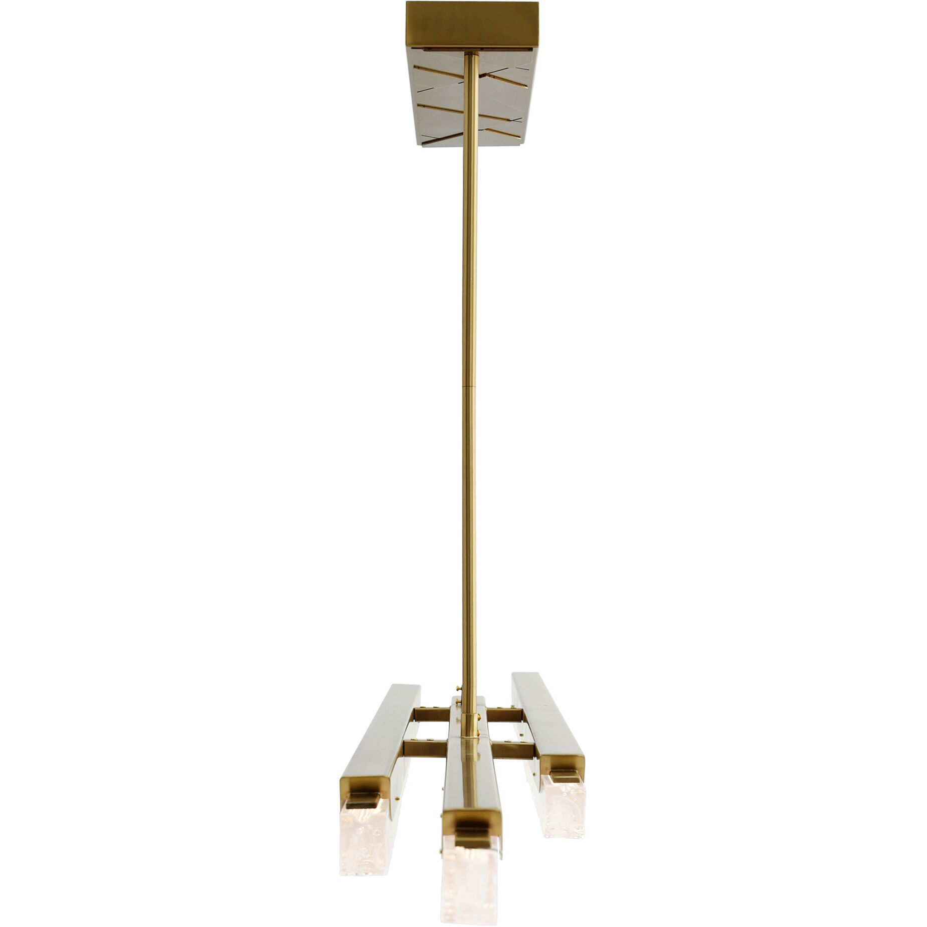 Valira LED 63 inch Brass Chandelier Ceiling Light