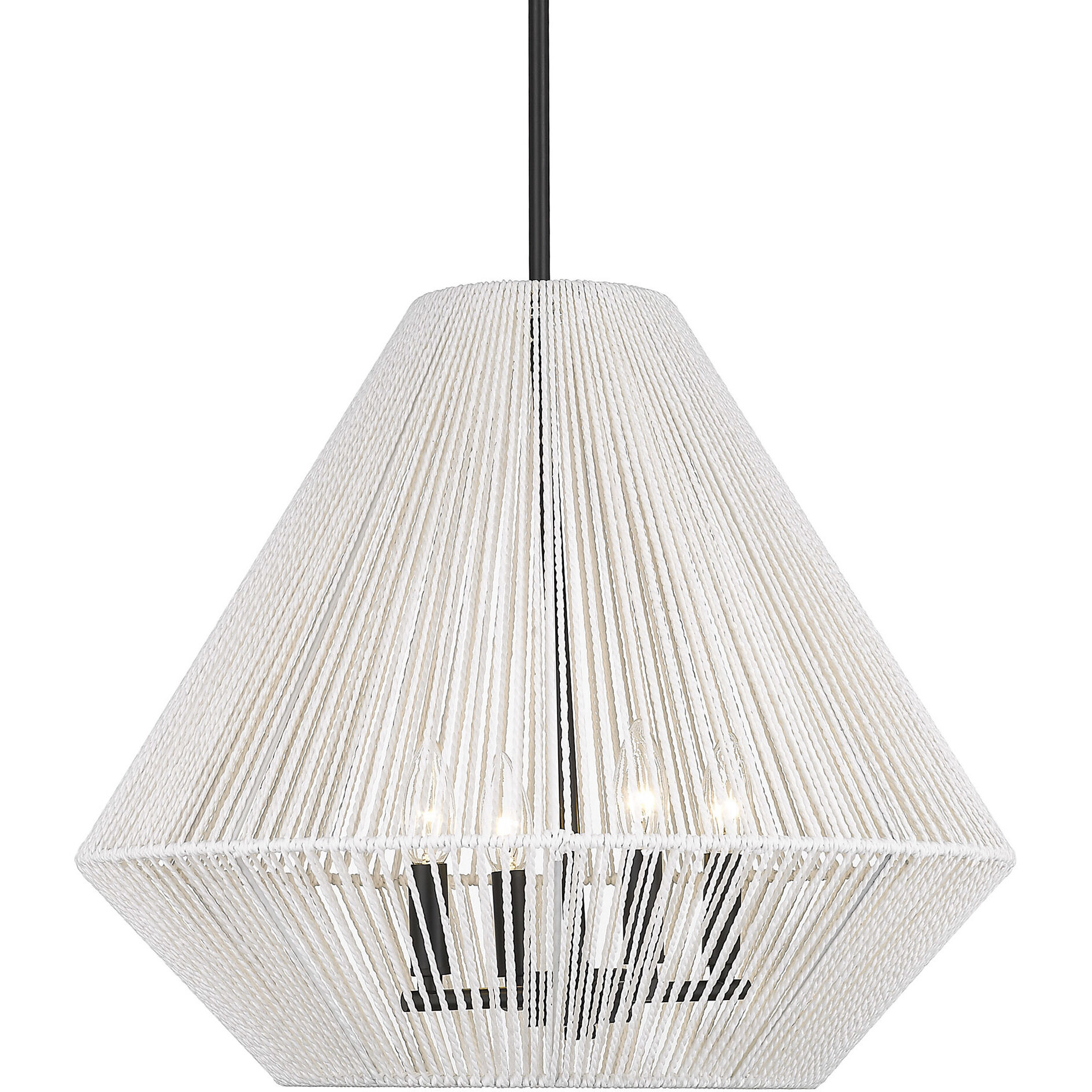 Valentina Pendant Ceiling Light in White Raphia