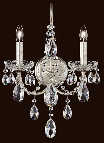 Sonatina 2 Light 6 inch French Gold Wall Sconce Wall Light in Sonatina Heritage