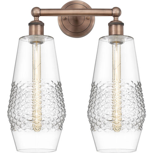 Windham 2 Light 16 inch Antique Copper Bath Vanity Light Wall Light