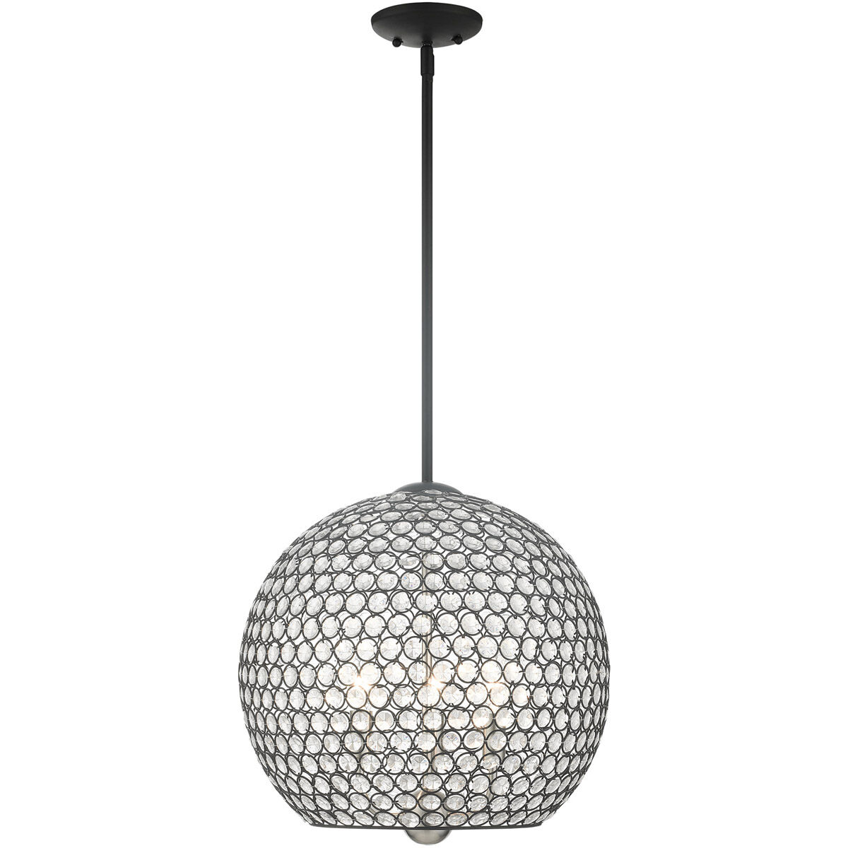 Cassandra 3 Light 16 inch Black Pendant Ceiling Light