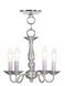 Williamsburgh 5 Light 13 inch Brushed Nickel Convertible Mini Chandelier/Ceiling Mount Ceiling Light