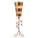 Tivoli 38 inch 60.00 watt Cream And Gold With Teardrop Crystals Table Lamp Portable Light, Flambeau