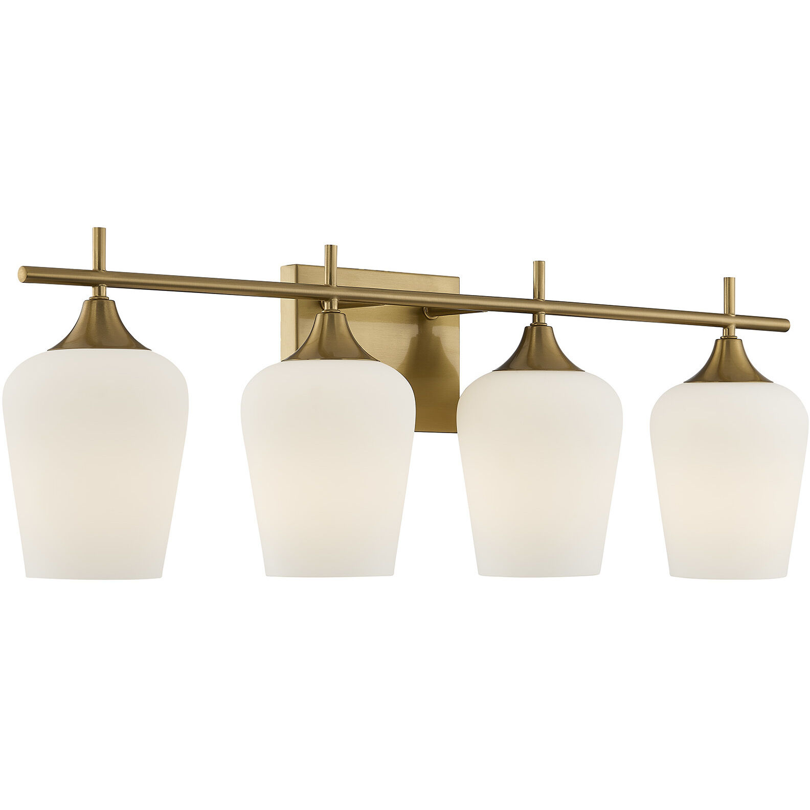 Octave 4 Light 28.75 inch Warm Brass Bathroom Vanity Light Wall Light, Essentials