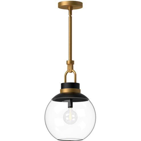 Alora Mood Copperfield 1 Light 11.88 inch Aged Gold Pendant Ceiling Light in Clear