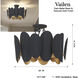 Vailen 7 Light 20 inch Dark Matte Black Semi Flush Ceiling Light