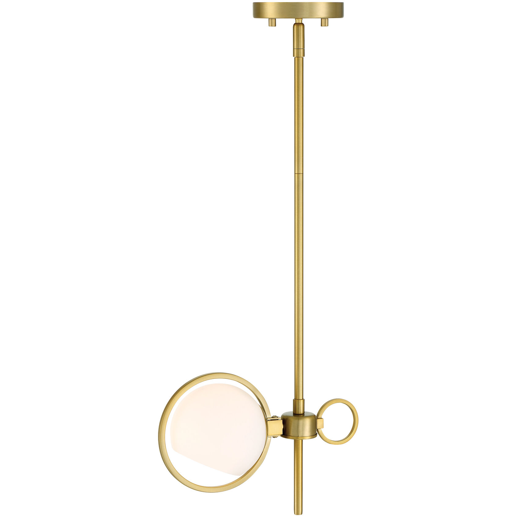 Teatro 1 Light 11.25 inch Brushed Gold Pendant Ceiling Light