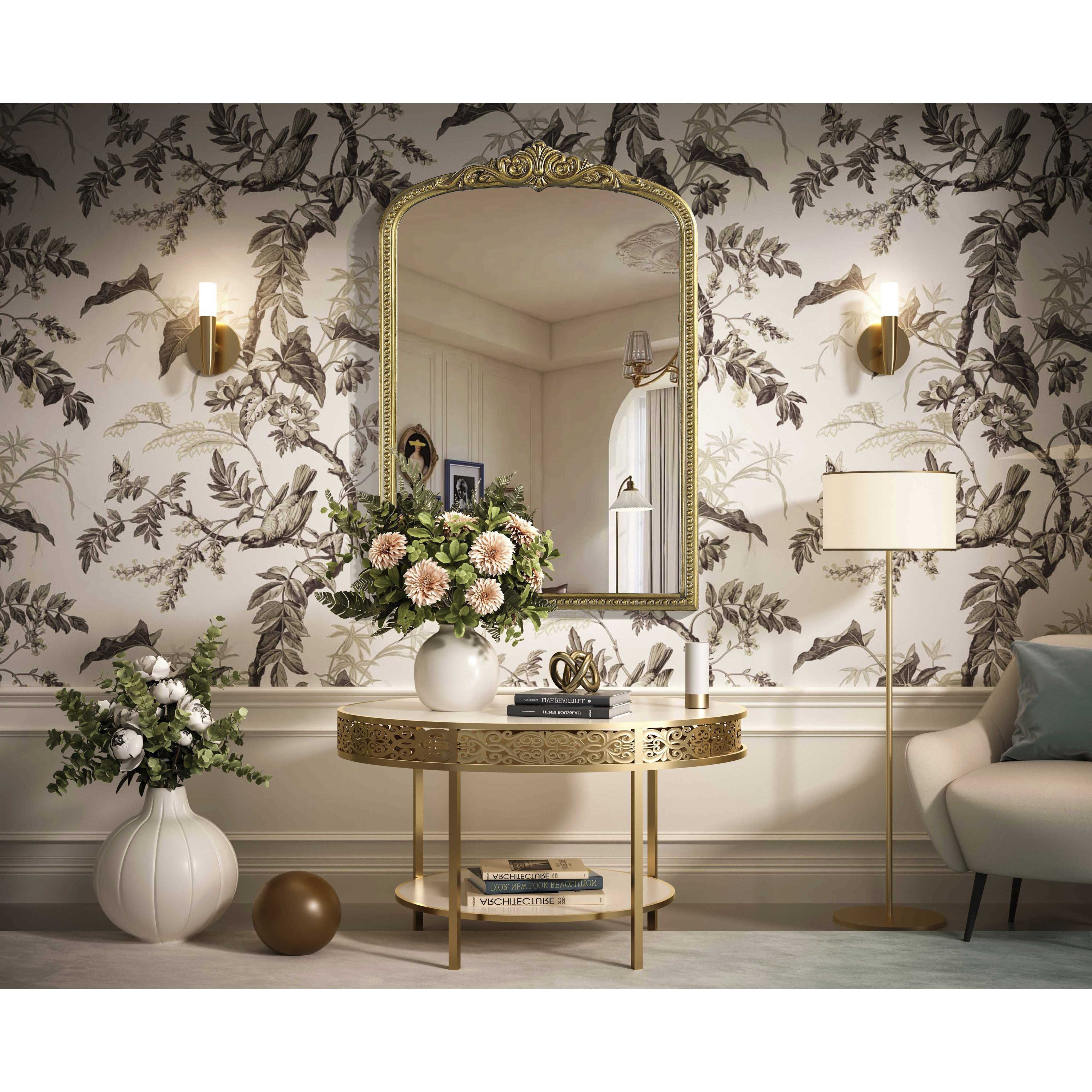 Naomi 36 X 24 inch Antique Brass Mirror