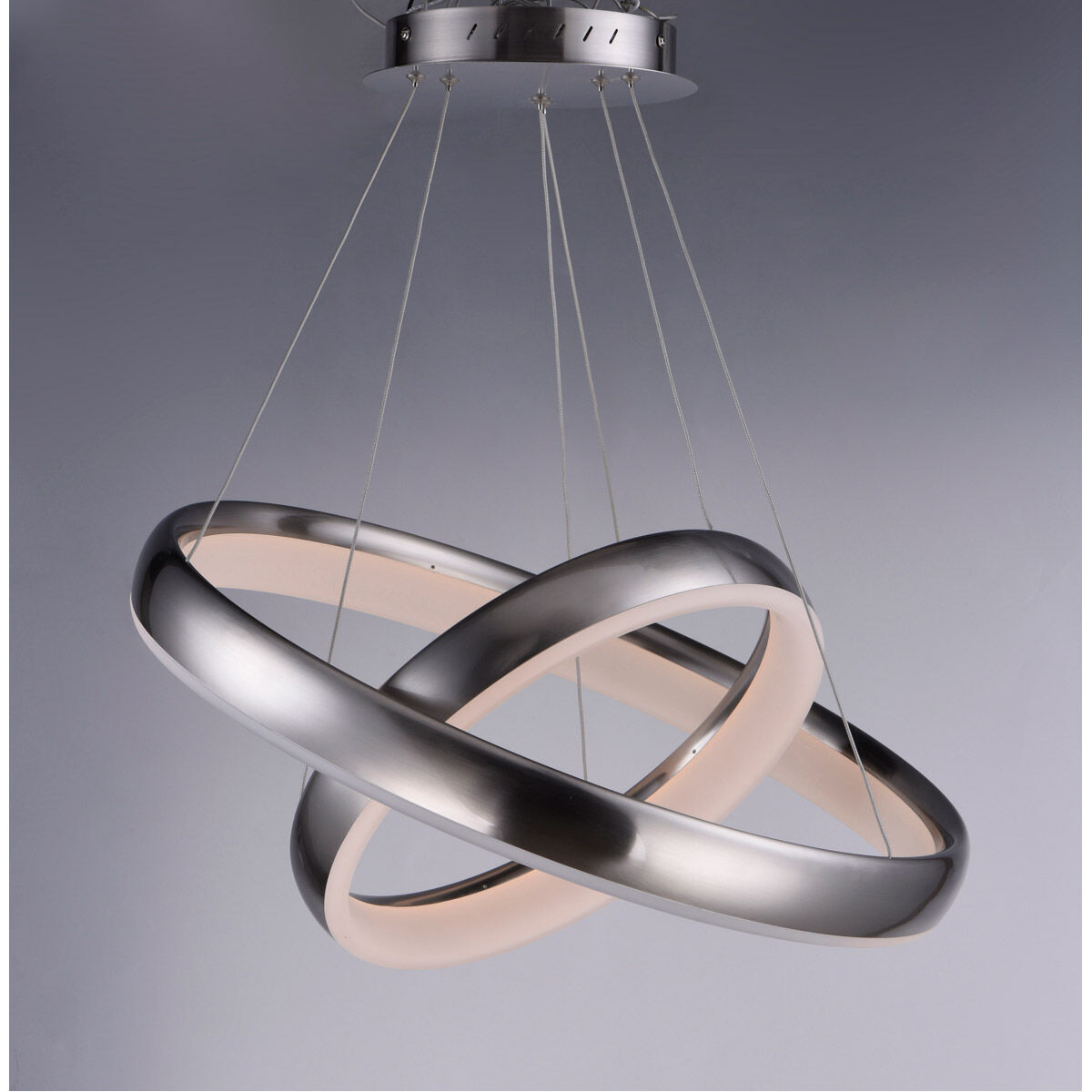 Innertube LED 23.5 inch Satin Nickel Multi-Light Pendant Ceiling Light