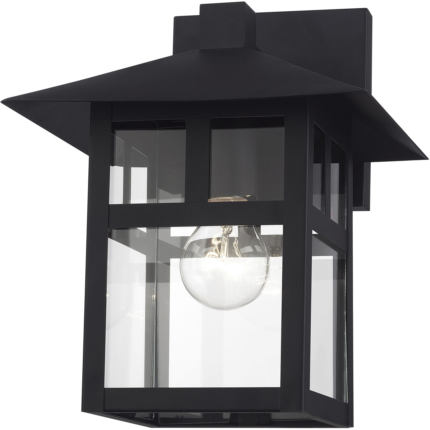 Crestlake 1 Light 11.5 inch Textured Black Outdoor Wall Lantern