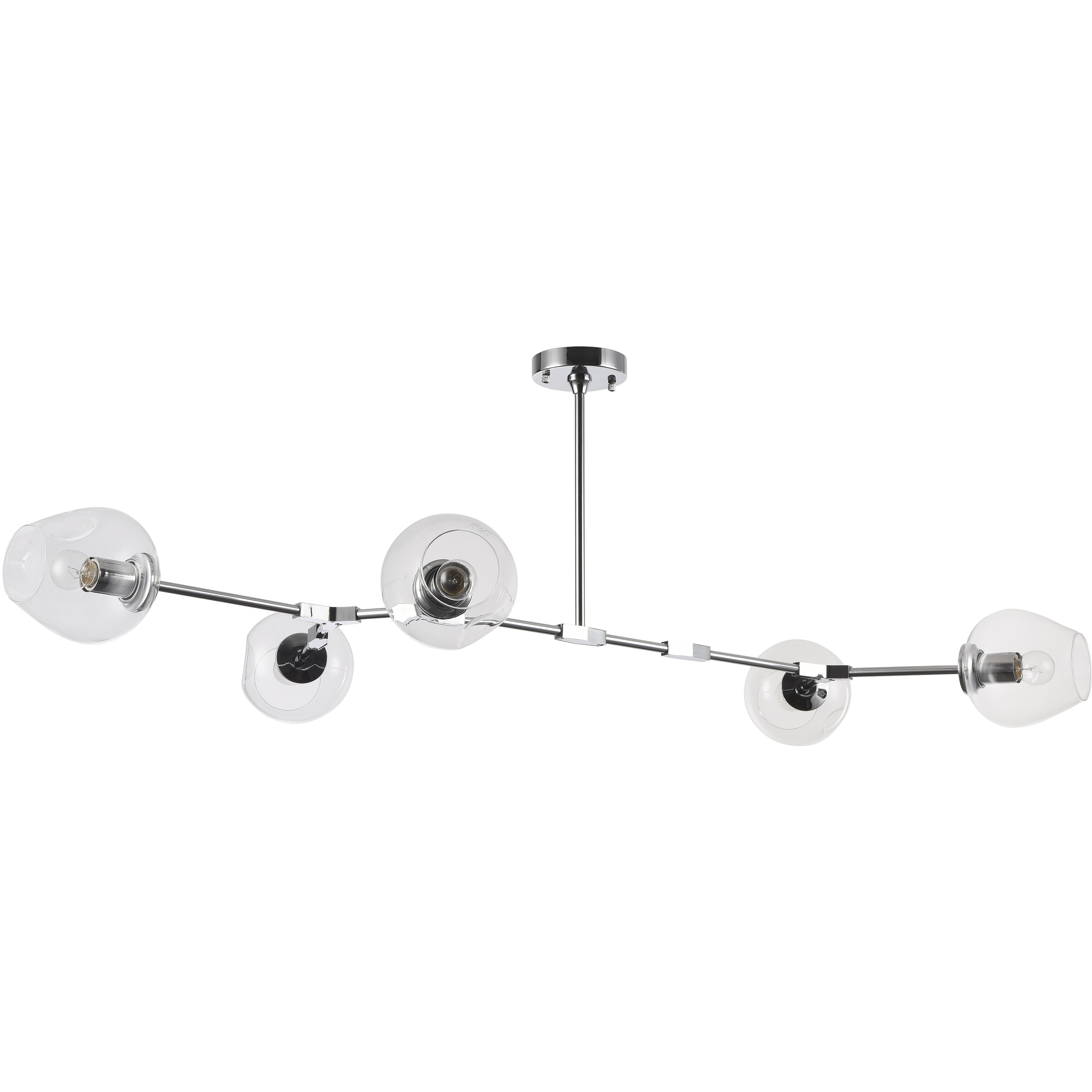 Canada 5 Light 23.6 inch Chrome Chandelier Ceiling Light