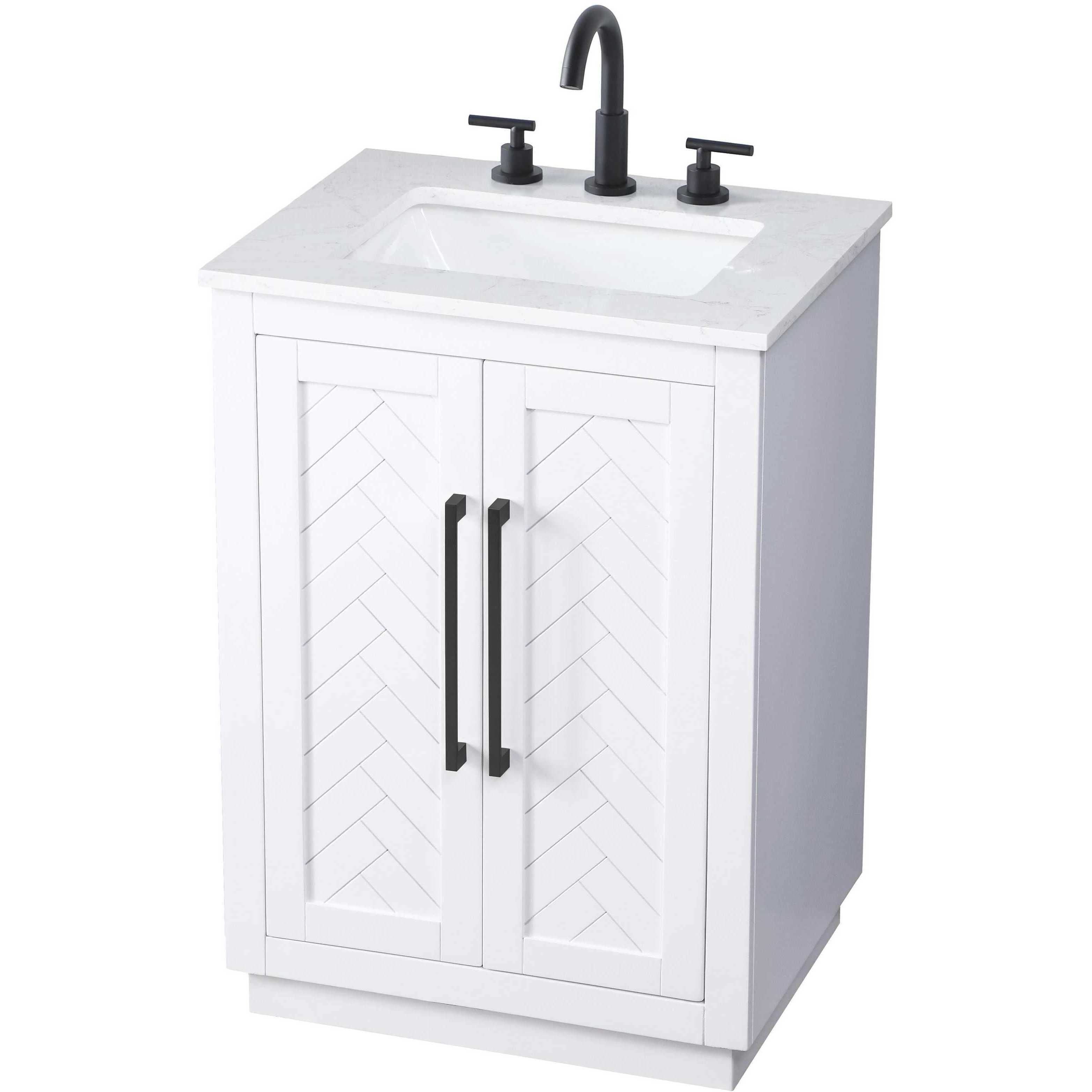 Chase 24 X 34 inch White Bathroom Vanity Cabinet