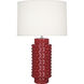 Dolly 27.5 inch 150 watt Ruby Red Table Lamp Portable Light in Fondine