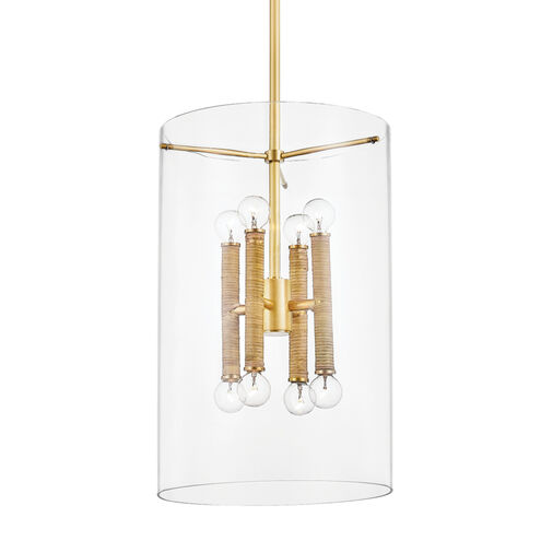 Barlow 8 Light 14.75 inch Aged Brass Hanging Lantern Ceiling Light