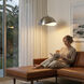 Luna Bella 1 Light 15 inch Satin Nickel Pendant Ceiling Light in Satin Nickel and White Steel