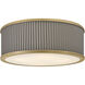 Arden LED 17.5 inch Heritage Brass Flush Mount Ceiling Light