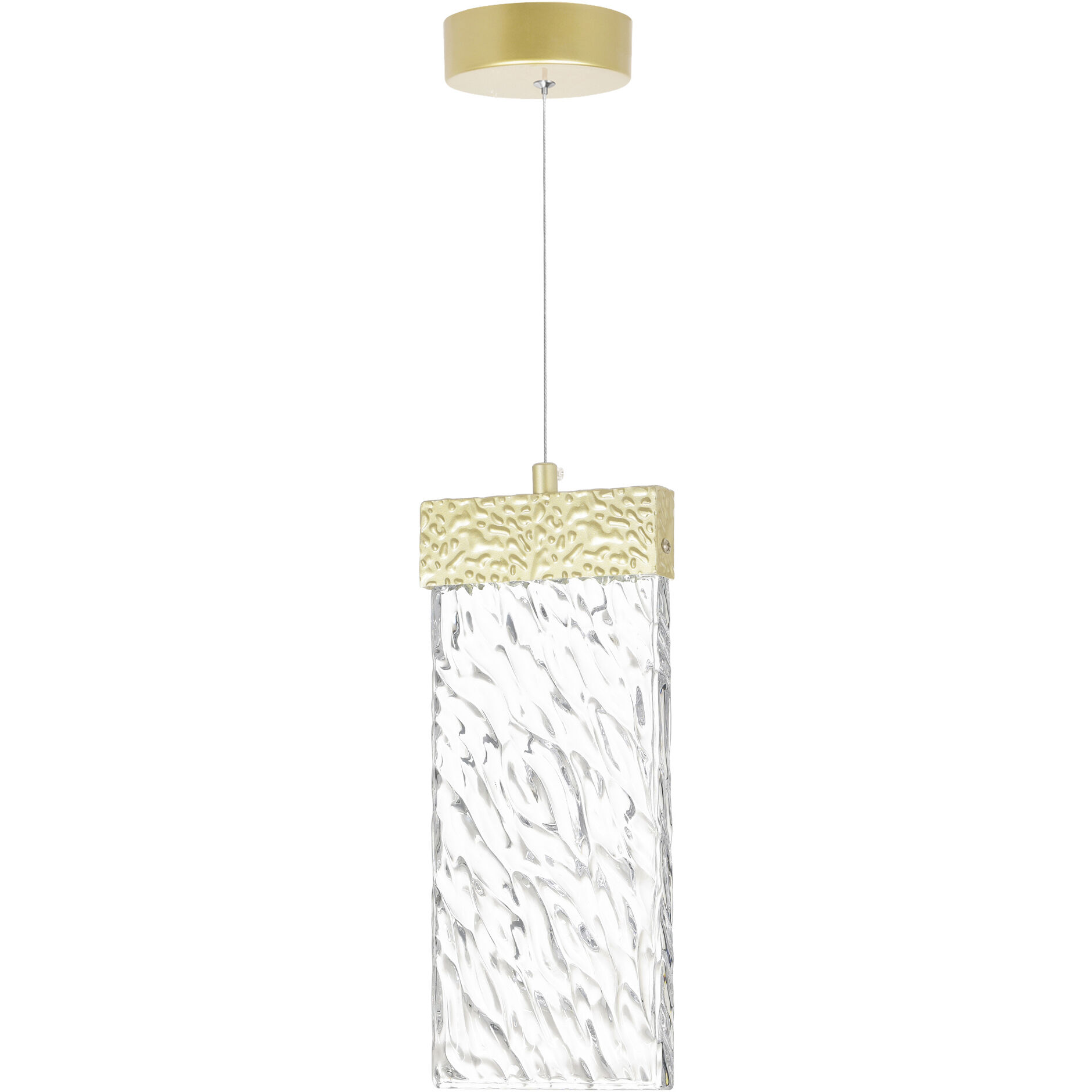 Carolina LED 1 inch Gold Leaf Down Mini Pendant Ceiling Light