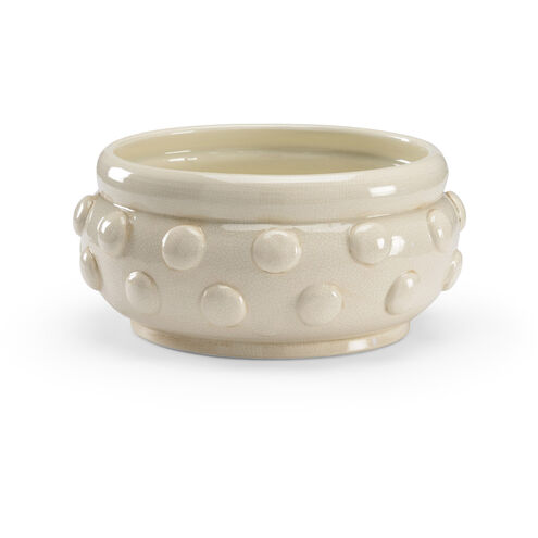 Wildwood Aged Cream Crackle Glaze Centerpiece