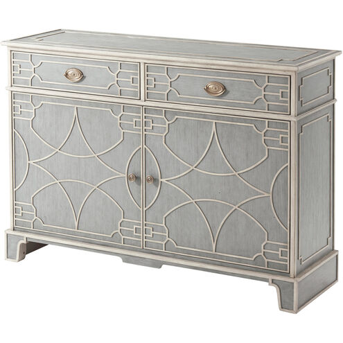 Theodore Alexander Grey Limestone Painted Decorative Chest Cabinet 