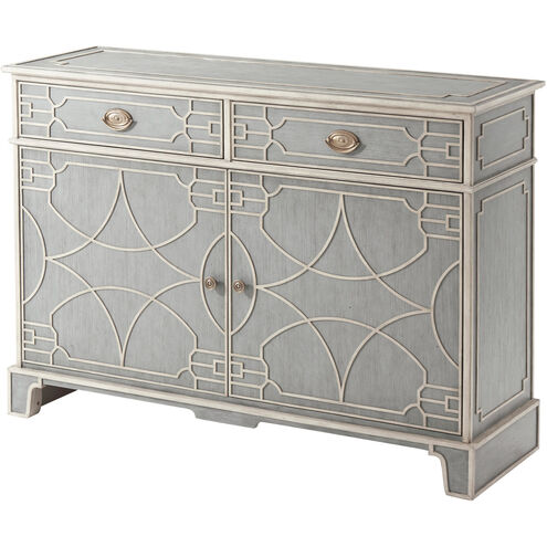 Theodore Alexander Grey Limestone Painted Decorative Chest Cabinet
