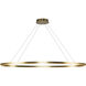 Ovale Linear Pendant Ceiling Light in Brushed Gold