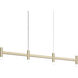 Systema Staccato LED 43 inch Painted Brass Linear Pendant Ceiling Light