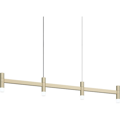 Systema Staccato LED 43 inch Painted Brass Linear Pendant Ceiling Light