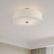 Monroe 4 Light 18 inch Antique Brass Large Semi-Flush Ceiling Light, Large