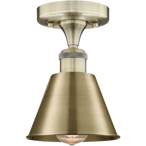 Smithfield 1 Light 6.5 inch Antique Brass Semi-Flush Mount Ceiling Light
