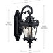 Tournai 2 Light 24 inch Textured Black Outdoor Wall, X-Large